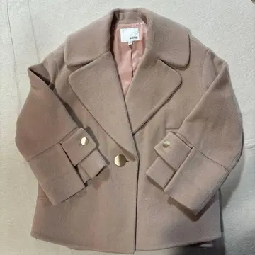 한국 MIXXO 핑크 베이지 코트