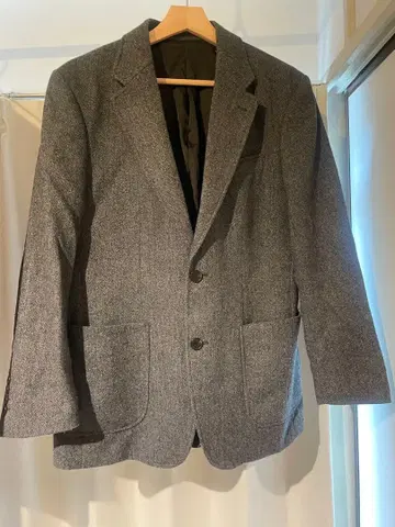 UNIQLO JW Anderson 그레이 트위드 테일러드 자켓