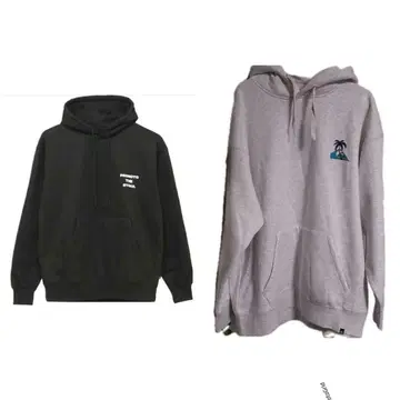 QUICKSILVER 로고 후드티