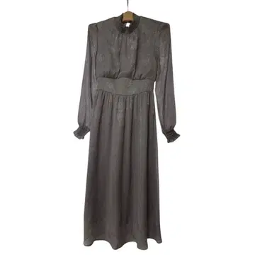 엘레강트 그레이 긴팔 원피스