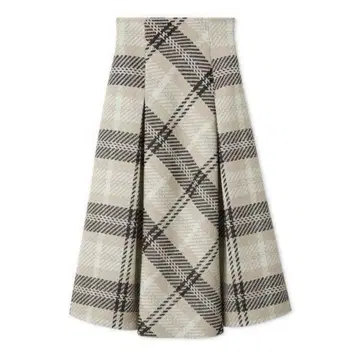 SNIDEL 로빙 체크 롱 스커트