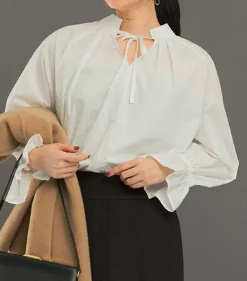 택 포함 새상품 ROSSO 로쏘 2way 볼륨 셔츠 블라우스