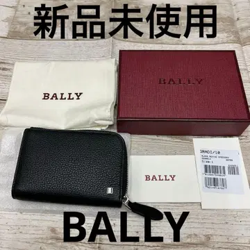 미사용 새상품 BALLY 블랙 코인 케이스 키링 카드 케이스