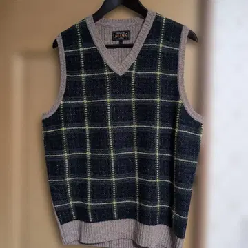 BEAMS PLUS 빔즈 니트 베스트 체크