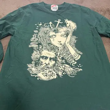 음악극/해왕성 굿즈 T셔츠 그린 우노 아키라