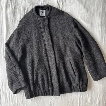 [ ZARA ] 자라 오버 사이즈 울 블렌드 봄버 자켓 S