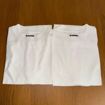 JIL SANDER 화이트 T셔츠 S 3팩 중 2장 세트 미사용품