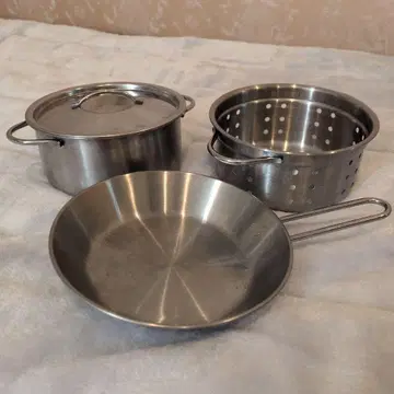 소꿉놀이 스테인리스 냄비 찜기 프라이팬 세트