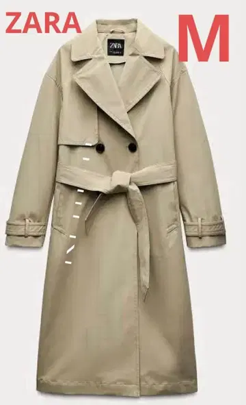 ZARA 발수 가공 벨트 포함 미디엄 기장 트렌치코트