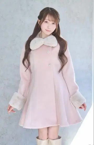 로제뮤즈 로제뮤 Tippet set flare coat