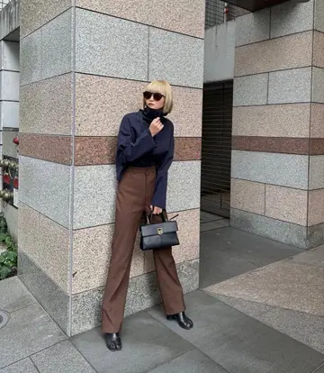 클라네 SLIM STRAIGHT PRESS PANTS