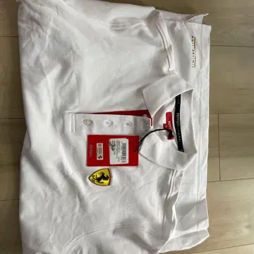 페라리 피케 셔츠 M 화이트