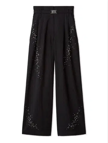 [L.B CANDY STOCK]더블 루프 비쥬 와이드 팬츠