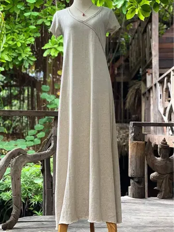 파야카 구매 asana 헴프코튼 두꺼운 원단 비너스 원피스 키나리