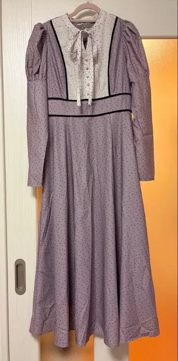 herlipto Orangerie Dot Long Dress mauve