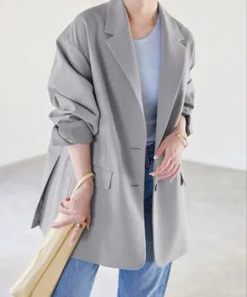 [ SLOBE IENA ] 드라이 폴리 박시 자켓