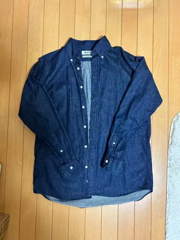 GYMPHLEX 다크 네이비 인디고 셔츠 사이즈 M
