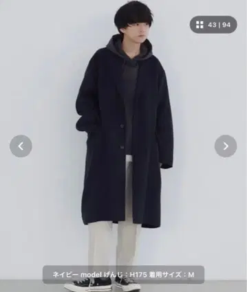 네이비 체스터 코트 M 사이즈 LIDNM