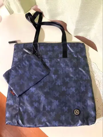 EVEX byKRIZUA 네이비 토트백 파우치 포함