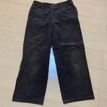 Mademoiselle NON NON 브라운 코듀로이 와이드 팬츠