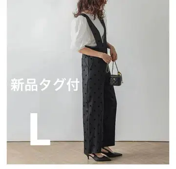 [ 택 포함 새상품 ] 도트 무늬 하이웨스트 살로펫 L