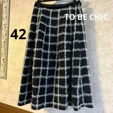 새상품급 빅 사이즈 42 투 비 시크 허리밴딩 종아리 기장 스커트