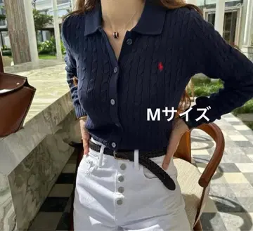 랄프 로렌 케이블 니트 코튼 Polo 가디건