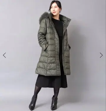 멜베이유방트 에코퍼 포함 경량 리버서블 후드 다운 코트 카키