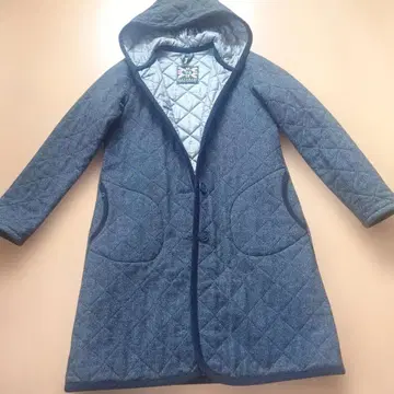 LAVENHAM 다크 그레이 울 퀼팅 자켓