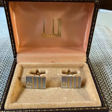 dunhill 실버 골드 커프스 링크 빈티지