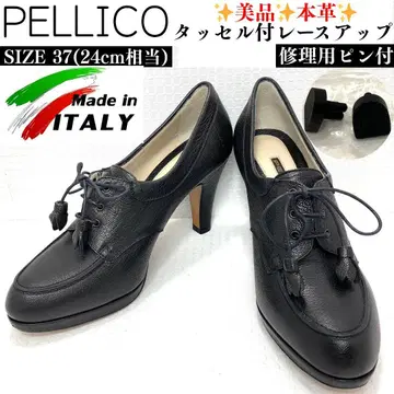 새상품급 PELLICO 태슬 장식 레이스업 부티 수리용 핑 포함 37