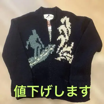 멋지다! 45rpm 카우 니트 가디건 XL 사이즈