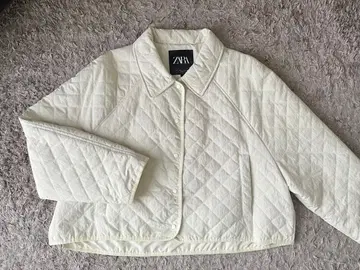 [ 새상품급 ] ZARA 아이보리 퀼팅 자켓