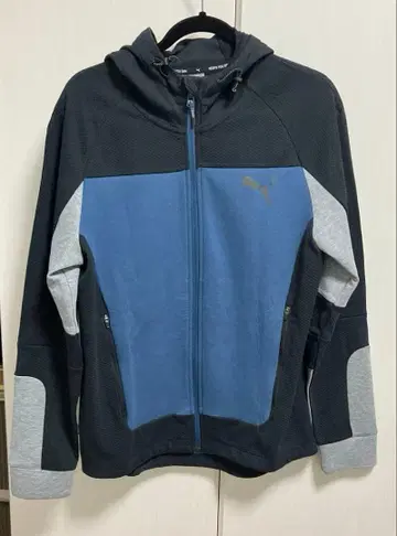 택 포함 PUMA 남성용 L 사이즈 풀 집업 후드티