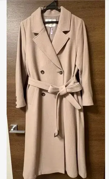 리랜드트루 더블 버튼 코트 모카 핑크