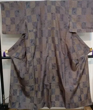 염색 오시마 명주 바둑무늬 순수 실크