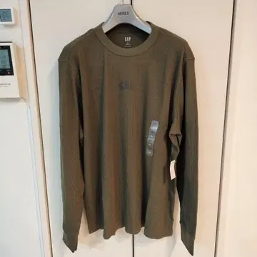 GAP 와플(서멀) 셔츠 올리브 그린 XL