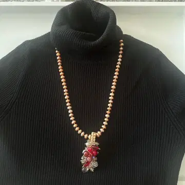 담수 진주 목걸이 비즈 탑 포함