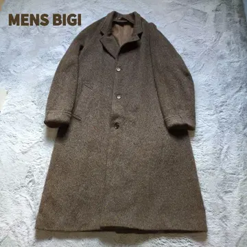 MENS BIGI 울 롱 코트 브라운