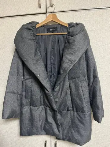 COMME CA ISM 후드 부착 다운 자켓 사이즈 7 그레이