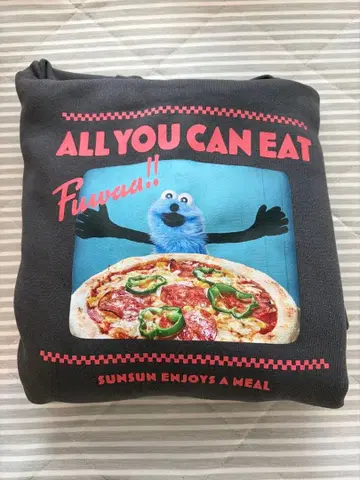 GU 퍼펫 스순순 콜라보 맨투맨 후드티 키즈용 L 사이즈