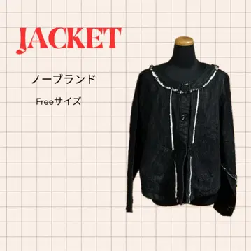 블랙 데님 프린지 노카라 자켓 여성용 겉옷 캐주얼