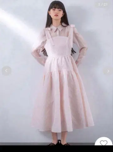 FURFUR 시어 셔츠 콤비 드레스 롱 원피스