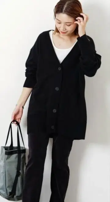 저널 스탠다드 코튼 캐시미어 빅 가디건