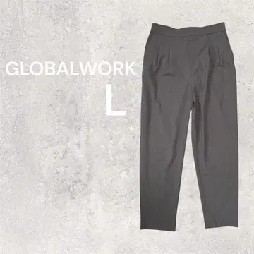 글로벌 워크 테이퍼드 팬츠 L 루즈핏 업무용 그레이 허리밴딩