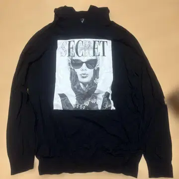 후드티 블랙 그래픽 프린트