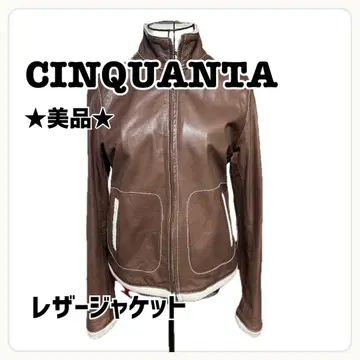새상품급 CINQUANTA  이탈리아제 가죽 자켓 40