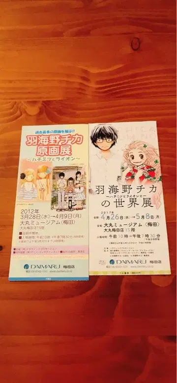 꿀벌과 클로버 원화전 세계전 사용 티켓