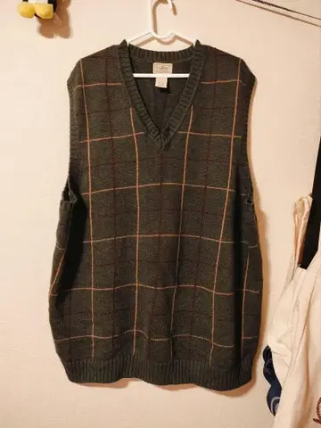 L.L.Bean 니트 베스트 짙은 녹색