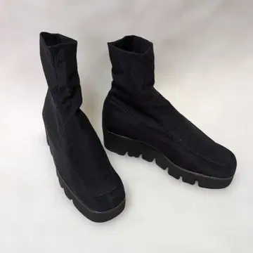 [힐즈아베뉴] 스트레치 숏부츠 블랙 22.5 통굽 스퀘어